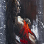 Schilderij Darkred